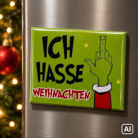 Kühlschrankmagnet "Festtags-Muffel", 9x6,5cm