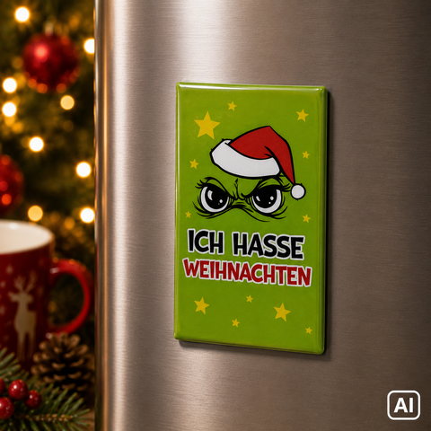 Kühlschrankmagnet "Festtags-Muffel", 9x6,5cm