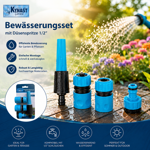 Kynast Bewässerungsset mit Düsenspritze 1/2" 4tlg.