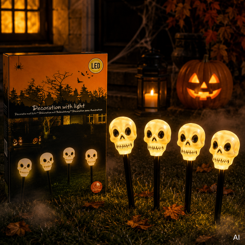 LED-Gartenstecker 4er Set