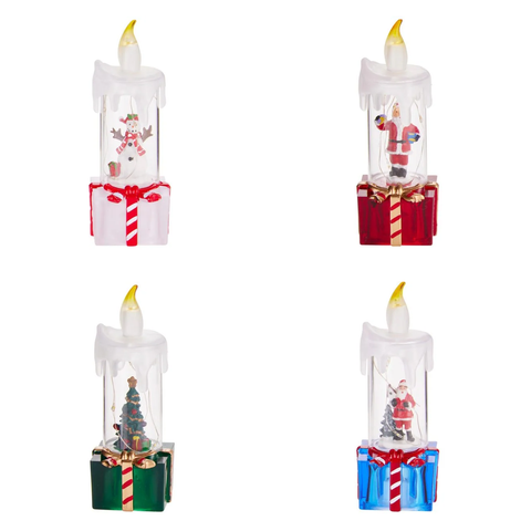Kerze Acrylfigur 4sort LED