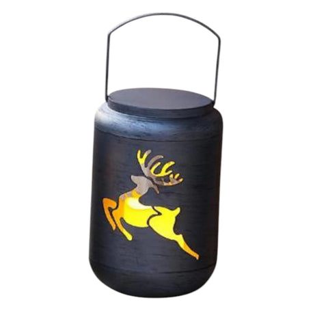 LED-Laterne MANU 15x25cm grau