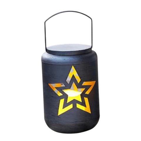 LED-Laterne MANU 15x25cm grau