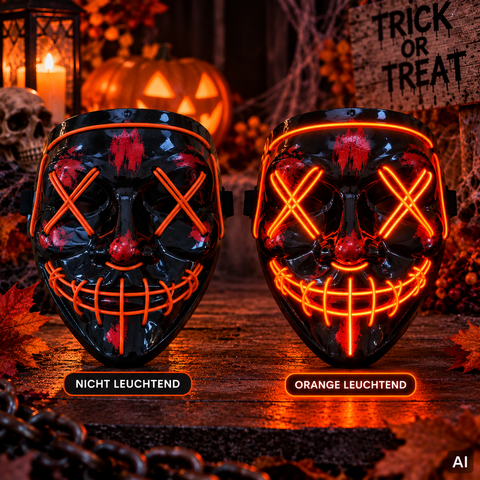 LED-Maske Grin Phantom 3 Farben
