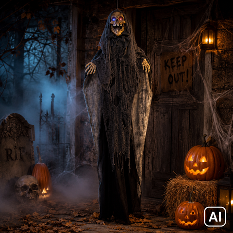LED-Zombie XXL hängend mit Sound 360 cm