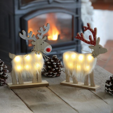 LED Dekoelch LENA 22x30x5cm weiß