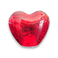 Led-herz cuore mini rot 8x6cm leuchtendes rotes herzförmiges glas windlicht mit rissiger struktur und led-licht innen