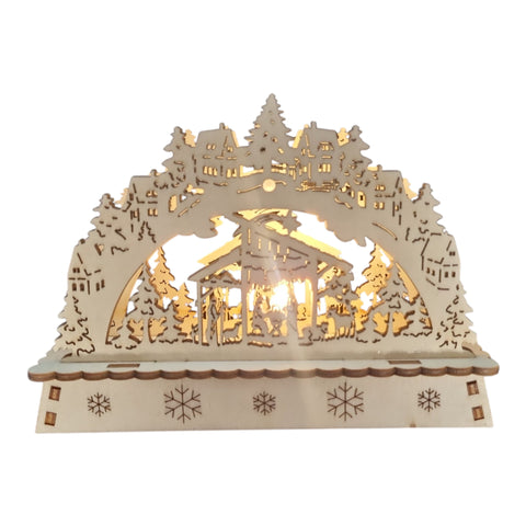 LED Schwibbogen Holz klein