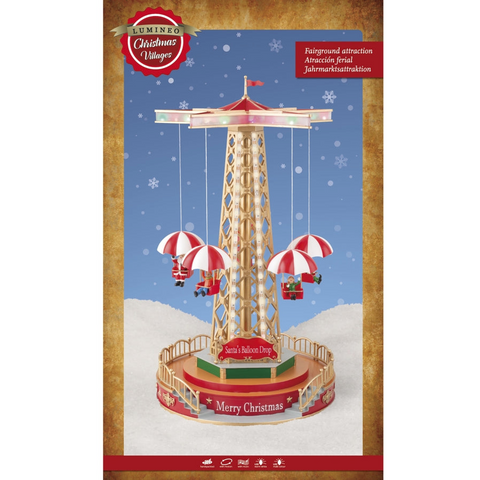 Weihnachtskarussell mit LED-Beleuchtung, Musik und Bewegung – 44,5 cm