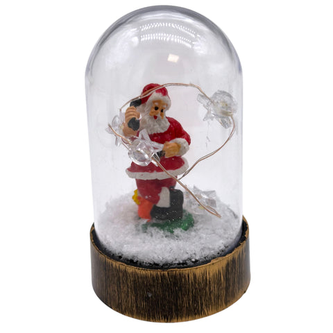 Kuppel Figur 6LED mit Schnee
