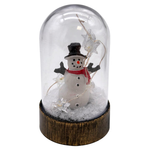 Kuppel Figur 6LED mit Schnee