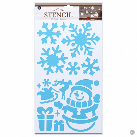 Stempel plastik Snowman, Santa 2ass