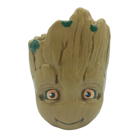 Disney blumentopf 3d groot 7 cm tanfarbener baumstamm-pflanztopf mit grünen moosakzenten und ausdrucksstarken augen