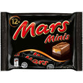 Schwarze mars minis schokoladenriegel packung 227g mit glänzendem finish und roter goldener markenkennzeichnung
