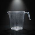 Transparenter kunststoff messbecher 1500ml mit mehreren skalen für milliliter und gramm zum abmessen trockener zutaten
