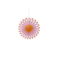 Blume papier 30cm dekorative papierfächer in rosa und orange mit radialem design für festliche anlässe