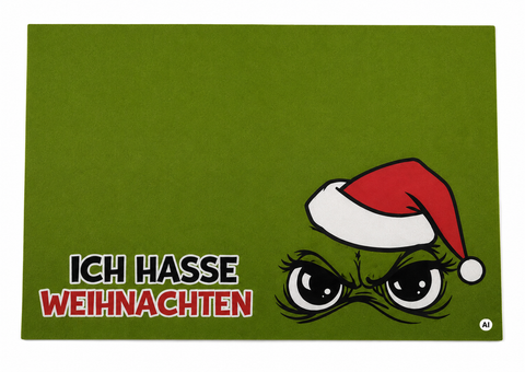 Platz-Set "Ich hasse Weihnachten" / "Schmeckt bestimmt nicht"