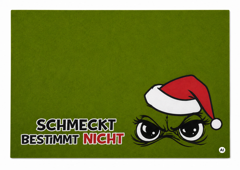 Platz-Set "Ich hasse Weihnachten" / "Schmeckt bestimmt nicht"