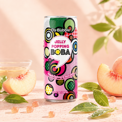 Jelly Popping Boba Peach & Aloe Vera 240 ml