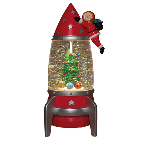 Rakete Glitzer Wasser LED 12x11x27.5cm
