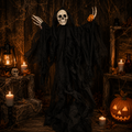 LED-Geist in schwarz mit Kürbis 100cm – Lifestyle Home & Garden