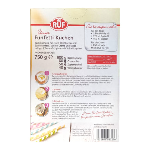 RUF Funfetti Kuchen Backmischung