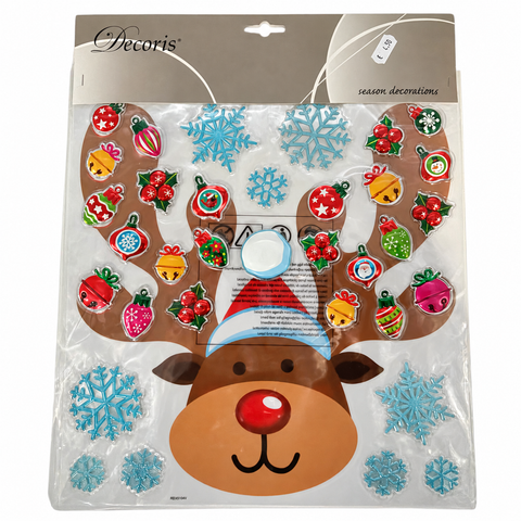 Adventskalender-Sticker Rentier & Weihnachtsbaum – Vorfreude zum Aufkleben