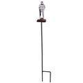 Gartenstecker stormtrooper weißer plastik star wars stormtrooper auf braunem felsfuß auf schwarzem metallstab