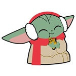 3D seasonal statue Grogu