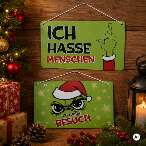 Schild "Festtagsmuffel"