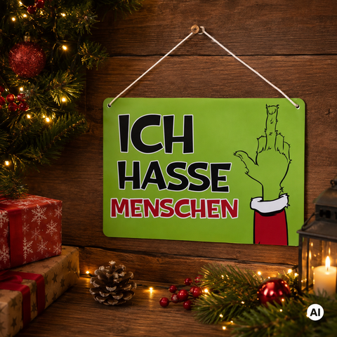 Schild "Festtagsmuffel"