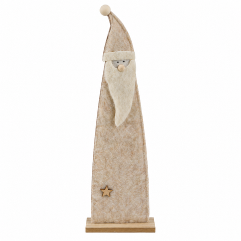 Filzaufsteller-Nikolaus natur/grün 16x5x52.5cm