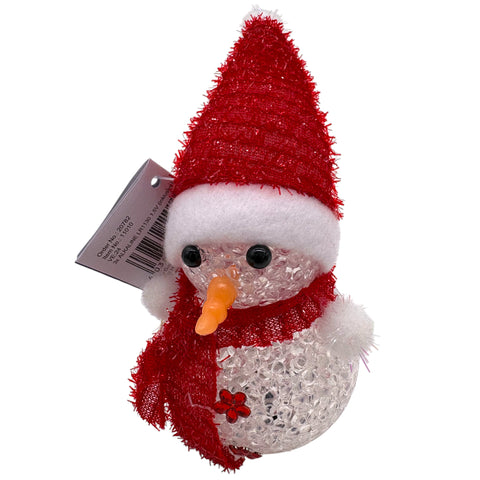 LED Schneemann "Kristall" 1 LED 9cm warmweiß 3 Designs