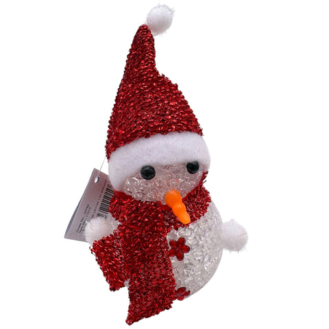 LED Schneemann "Kristall" 1 LED 9cm warmweiß 3 Designs