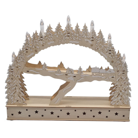 Schwibbogen aus Holz Beleuchtet