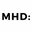 Schwarzer mhd: Logotext auf weißem Hintergrund.
