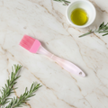 Silikon pinsel 21cm in pink mit durchsichtigem griff aus silikon für einfaches bestreichen