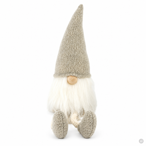 Wichtel aus Polyester 12x8x27cm grau/creme