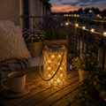 Solar Lampe Glas/Jute 11x18cm – Lifestyle Home & Garden