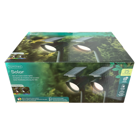 Solar Spotlight 2 Stück Farbwechsel 8 Funktionen