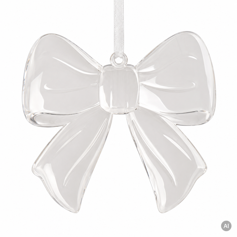 Schleife bruchfest transparent 9x0.5x9cm