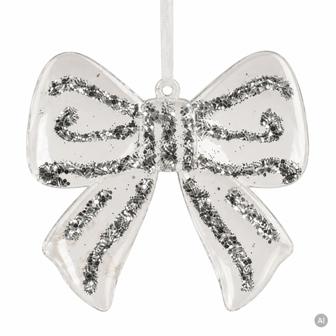 Schleife bruchfest transparent 9x0.5x9cm