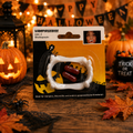Weiße plastik vampirzähne mit zwei roten blutkapseln in halloween blisterverpackung vampirzähne mit 2x blutkapseln