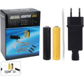 Schwarzer und gelber aaa batterien adapter mit stecker zum ersatz von zwei oder drei aa batterien batterien adapter 4x aaa