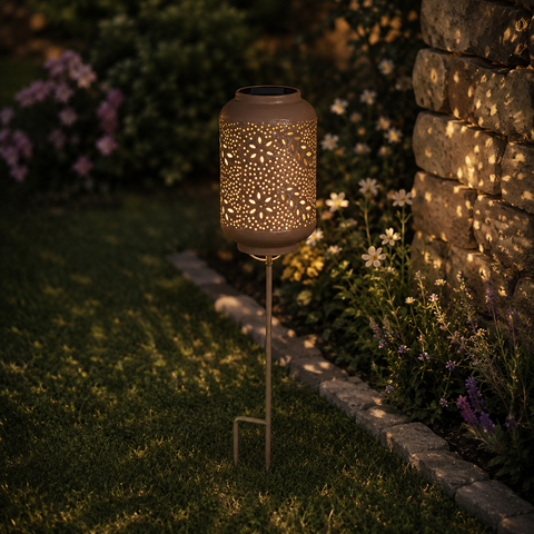 Premium Solarlaterne "Lichterspiel" auf Stick