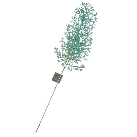 Dekozweig Türkis Glitzer