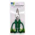 Gartenschere classic 20cm mit grünem griff und edelstahlklingen im markensleeve verpackt