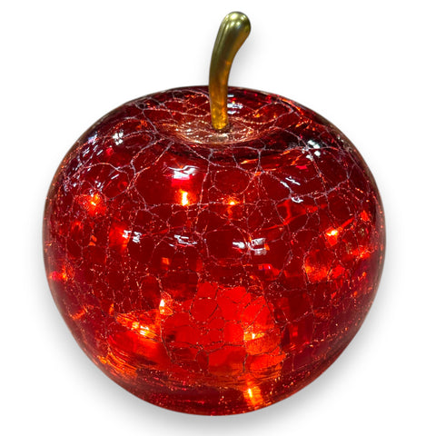Deko Apfel LED aus Glas