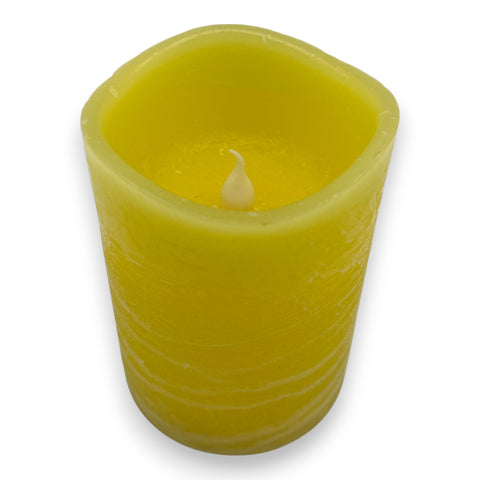 LED-Kerze PARVO Gelb 7x10cm