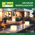 Weiße würfelförmige led solar gartenleuchten 30x30 cm mit weichem lichtschein für außenbereiche